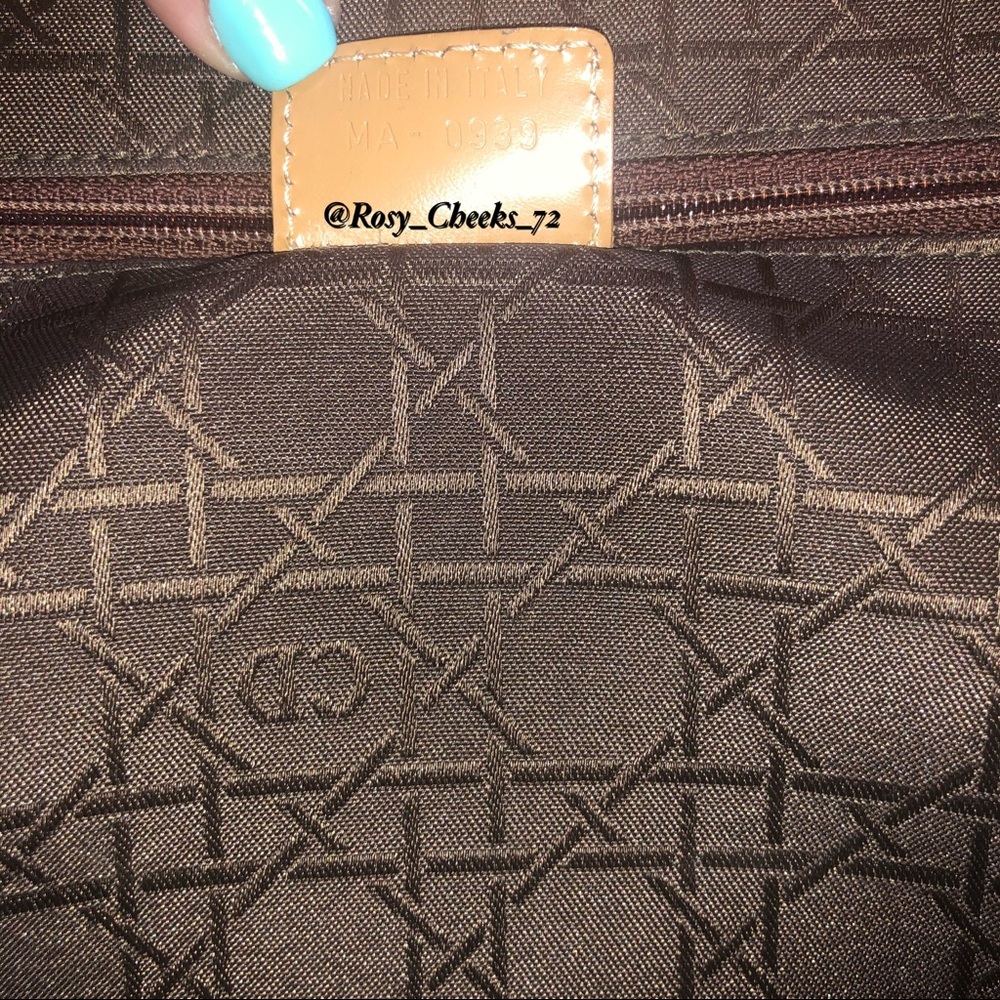 Christian Dior Malice Vintage Tote Bag Camel Tan - Picture 11 of 13